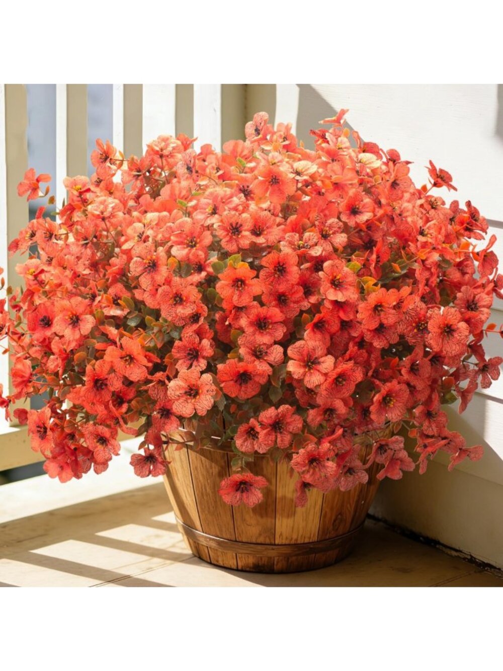 20 Bundles UV Resistant Artificial Fall Flowers - Perfect for Outdoor Decor